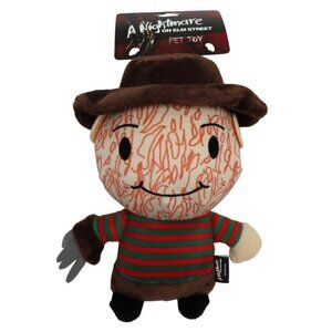 A Nightmare on Elm Street Freddy Krueger Plush Squeaker Dog Toy Horror Halloween